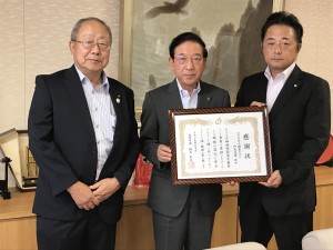 ①白河市への寄付金贈呈